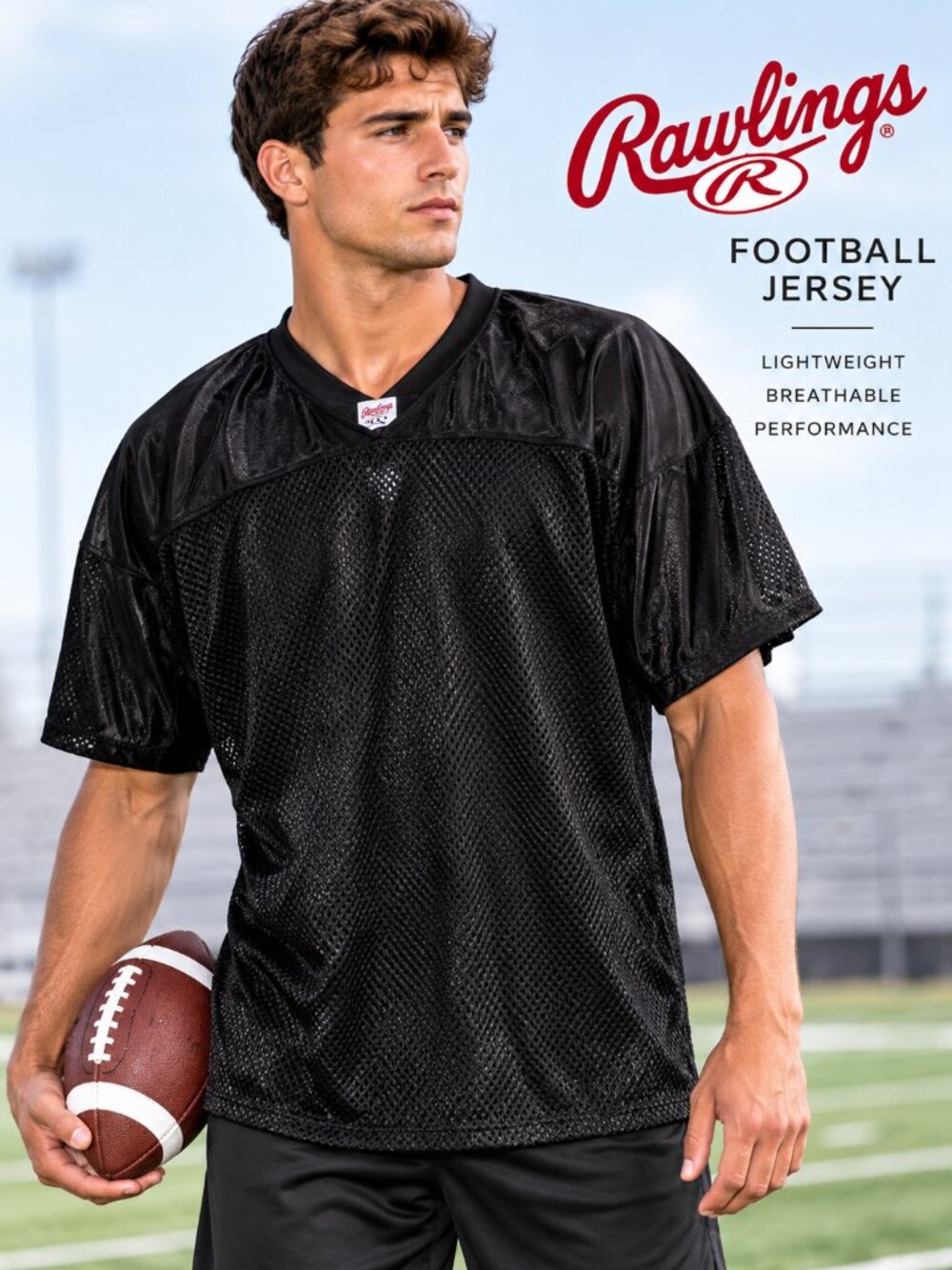 Rawlings Football Jersey Black Mesh XL NWT Practice Training